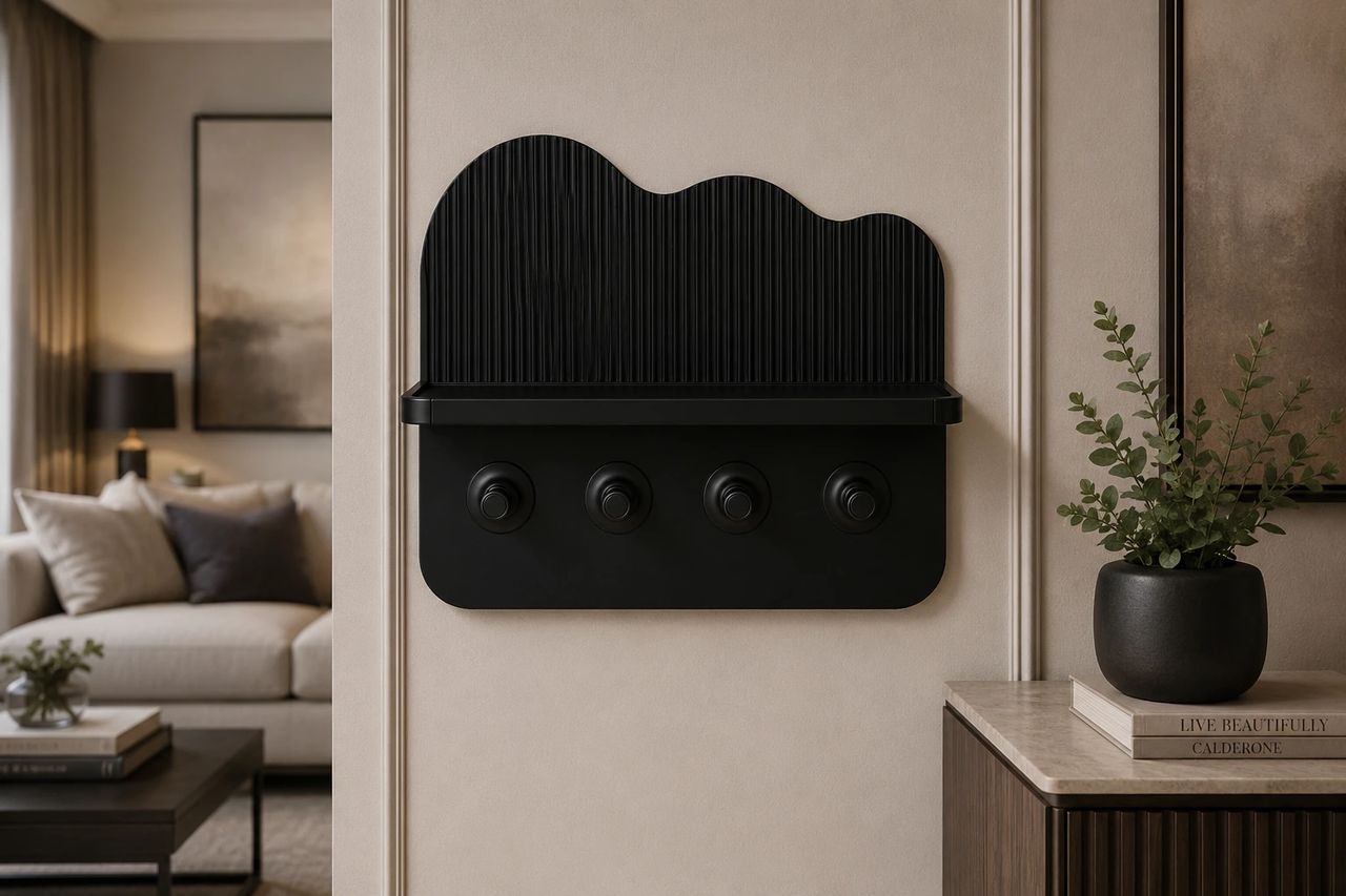 Organizador de chaves e entrada Wave Shelf