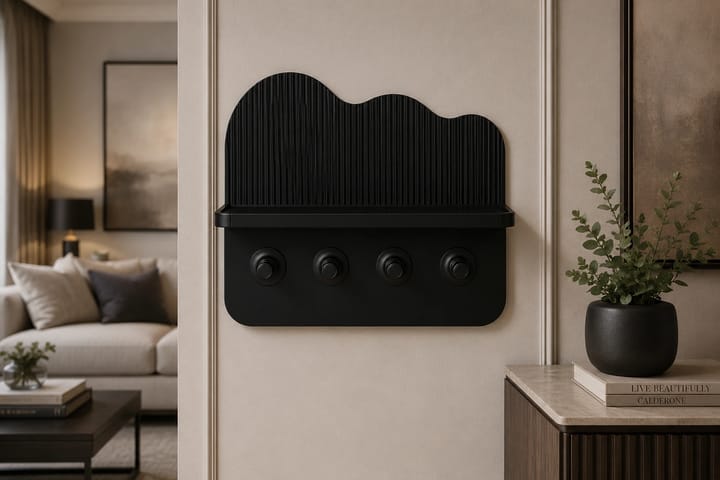 Organizador de chaves e entrada Wave Shelf